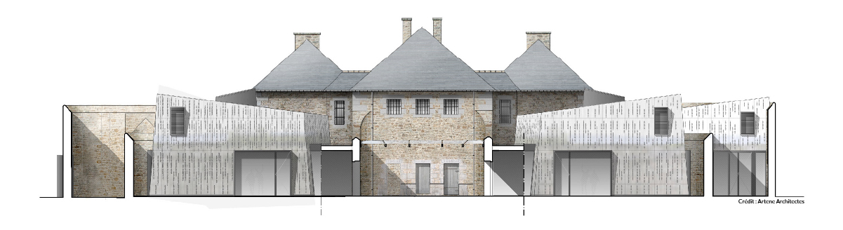 Plan de coupe de la prison de Guingamp (Crédit : Christophe Batard)